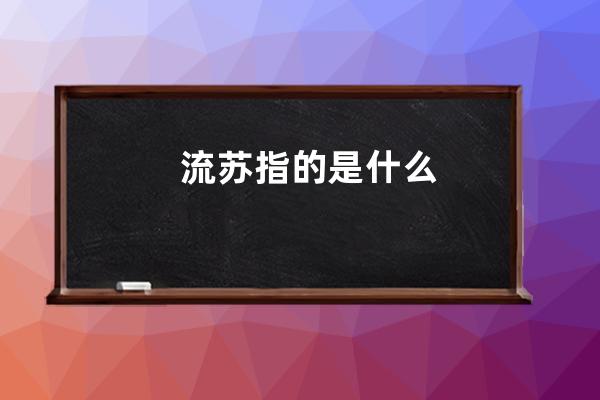 流苏指的是什么